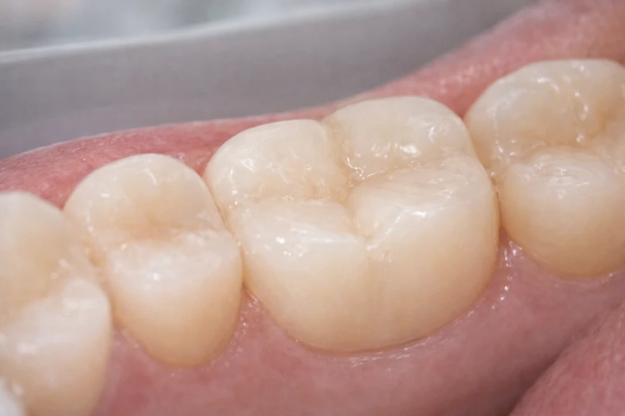 Hasil tambal gigi komposit yang natural di Kimmi Dental Care Pondok Aren